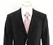Men's VERSACE Collection Plain BLACK Suit USA Size 44R Hand Picking Collar.