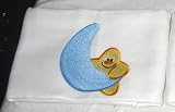 Baby Cakes Baby Burpcloths -Moon and Star Design Design