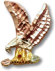 Landstroms Black Hills Gold Eagle Tie Tack / Lapel Pin - R784R