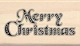 Inkadinkado Wood Mounted Rubber Stamp LL, Merry Christmas
