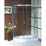 New Simple Bathroom Right Glass Shower Enclosure