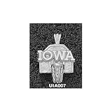 Iowa Hawkeyes Solid Sterling Silver ''IOWA'' Backboard Pendant