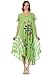 Sakkas Embroidered Painted Floral Cap Sleeve Cotton Dress