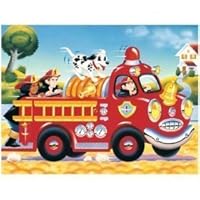 Great American Puzzle Factory Speedy Fire Truck 24 Piece Interactive Puzzle