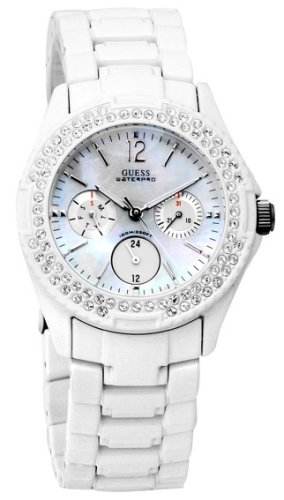 GUESS White Coated Stainless Steel Bracelet Wa