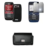 EMPIRE Black Leather Case Pouch with Belt Clip and Belt Loops + Black Silic ....