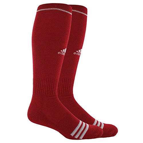 adidas Unisex Rivalry Baseball 2-Pack Otc sock, University Red/White, Small