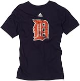 MLB Boy's Detroit Tigers Better Logo Short Sleeve Tee, Navy, Small