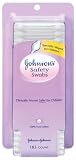 Johnsons Johnsons Safety Swabs, 185 Count (Pack of 2)