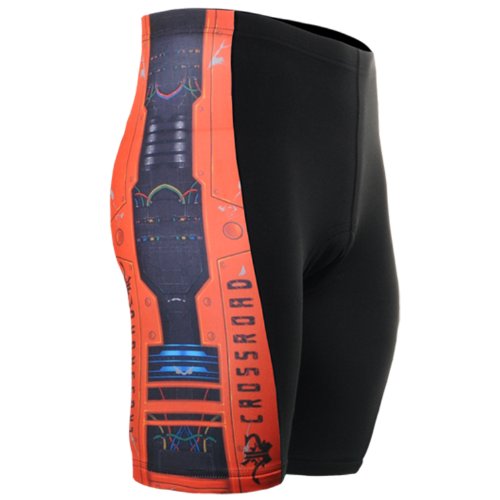 Fixgear Mens Man Of Iron Style Cycling Shorts, Robotic Black L On Sale
