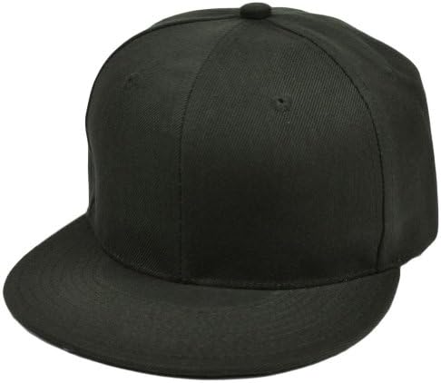 Blank Plain Solid Color Olive Green Flat Bill Visor Snapback Constructed Hat Cap