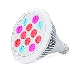 Amir® 12LED 36W 植物育成ライト LEDライト 3個青/9個赤 スポットライト 水耕栽培 室内栽培