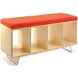OFFI: Bench Box with Alcaza Wool Upholstery pad on Legs