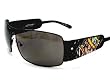ED HARDY EHS017 EHS-017 Black Swarovski Vintage Tattoo Sunglasses 63-13-120