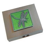 Green Dragonfly Travel Jewelry Case