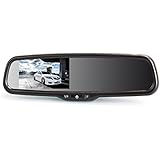 AUTO-VOX Dual Video Inputs 4.3" Auto Adjusting Brightness Car Rear View Mirror for Toyota Honda Nissan Mazda Hyundai Kia Ford Pickup and Most Car Model