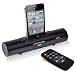 AZATOM iFlute BLACK Docking station portable speaker for iPod & iPhone 4 - 4S - 3GS - 3G - 3 / Unique design / quality sound / Audio output plus a remote control