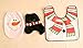 EIALA Christmas Decoration Santa Toilet Seat Cover & Rug & Tissue Box Cover Bathroom Set Gift (Black, Chrismas Snowman)