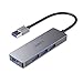AUKEY USB 3.0 Hub Ultra Slim 4-Port USB Hub in Aluminum Compatible with Mac Pro/Mini, Microsoft Surface Pro, Dell XPS 15, and More (Space Gray)
