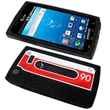 Cbus Wireless brand Black/Red Silicone Cassette Tape Case / Skin / Cover fo ....