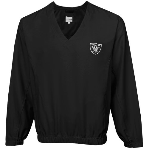 Cutter & Buck Oakland Raiders Black Astute Performance Pullover Windshirt (Large)