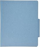 ACCO Classification Folders with PermClip Fasteners, Pressboard, 4-Part, Letter, Blue, Box of 10 (15024)