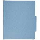 ACCO Classification Folders with PermClip Fasteners, Pressboard, 4-Part, Letter, Blue, Box of 10 (15024)
