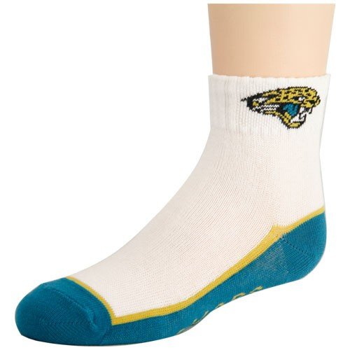 Jacksonville Jaguars Preschool White-Teal Quarter Socks