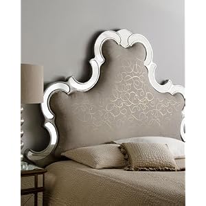 JohnRichard Collection Scrolled Upholstered King Headboard