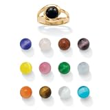 PalmBeach Jewelry 14-Pc. Interchangeable 18k Gold over Sterling Silver Ring Set