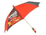 Kids Red & Black Cars 8 Section Folding Umbrella
