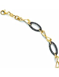 Leslies 14k With Black Rhodium Bracelet