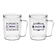 Bride & Groom 18 oz Insulated Coffee Mug Set, Clear, (2)