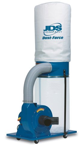 JDS Company 14040 Dust-Force 1-1/2 Horsepower 1,250 CFM Vertical Bag Dust Collector, 110/220-Volt Pre-Wired 110-Volt