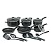 Chefmate 16-pc. Aluminum Black Cookware Set