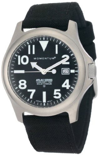 Momentum Men's 1M-SP00B6B Atlas Black Dial Black Cordura Watch