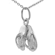 Sterling Silver Double Sandals Pendant