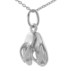 Sterling Silver Double Sandals Pendant