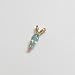 14K Blue Zircon Pendant