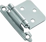 Hickory Hardware P144-26 2-3/16-Inch by 1-Inch Surface Self-Closing Hinge, Polished Chrome