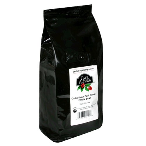 Cafe Altura Organic Coffee, Colombian Dark,  Whole Bean, 32-Ounce Bag