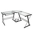 Walker Edison 3-Piece Contemporary Desk, Black [Kitchen] # D51Z29