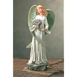 Angelic Floral Garden Sculpture Statue Figure Figurine
