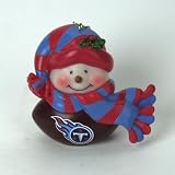 2 NFL Tennessee Titans Musical Light-up Snowman Christmas Ornaments 2.75"
