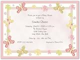 Butterflies Baby Shower Invitations - Set of 20