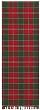 Durable Hand Woven 100% Cotton Colorful Green and Red Plaid Table Runners 12x72 Inches Set of Two