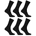 Universal Textiles Mens 100% Cotton Plain Work/Casual Socks (Pack of 6)