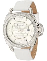Freelook Womens HA1093-9 White/Silver Swarovski Leather Watch