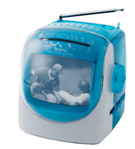 GPX TVP2CT 5 Black & White TV (Blue)
