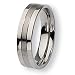 Grooved Brushed & Polished Titanium Ring (6.0 mm) - Sizes 6-13